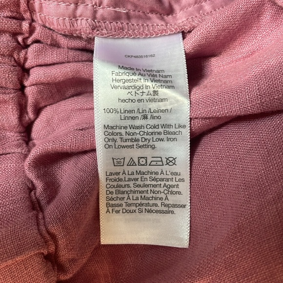 NWT Madewell Clean Linen Pull-On Shorts Women’s Small Shaded Pink Lightweight - Picture 11 of 11